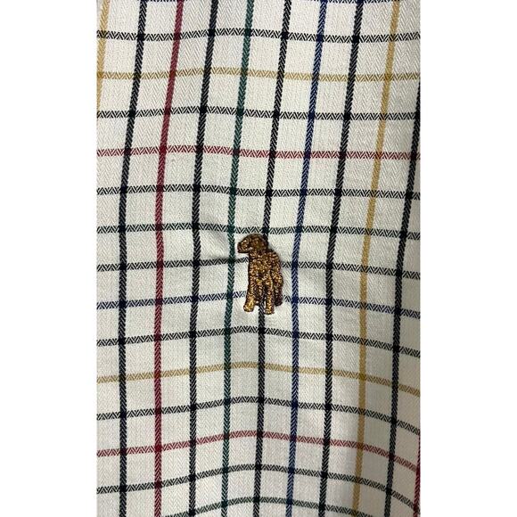Southern Casanova Gingham Button Down in Cream Mens Large - Picture 4 of 8